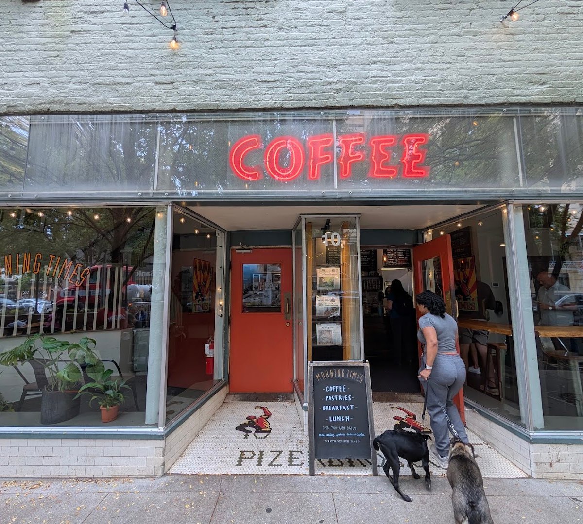 Storefront of Morning Times, specialty coffee shop in Raleigh-Durham