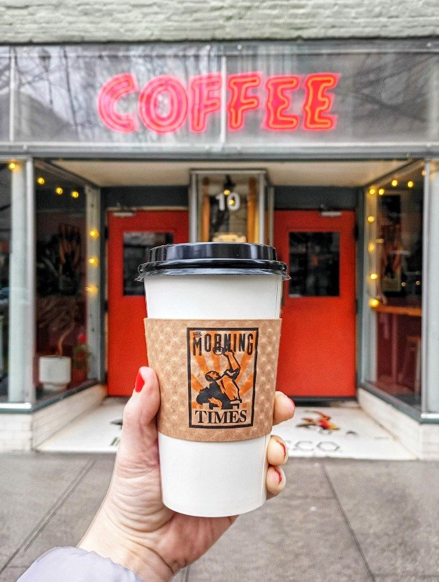 Coffee at Morning Times, specialty coffee shop in Raleigh-Durham