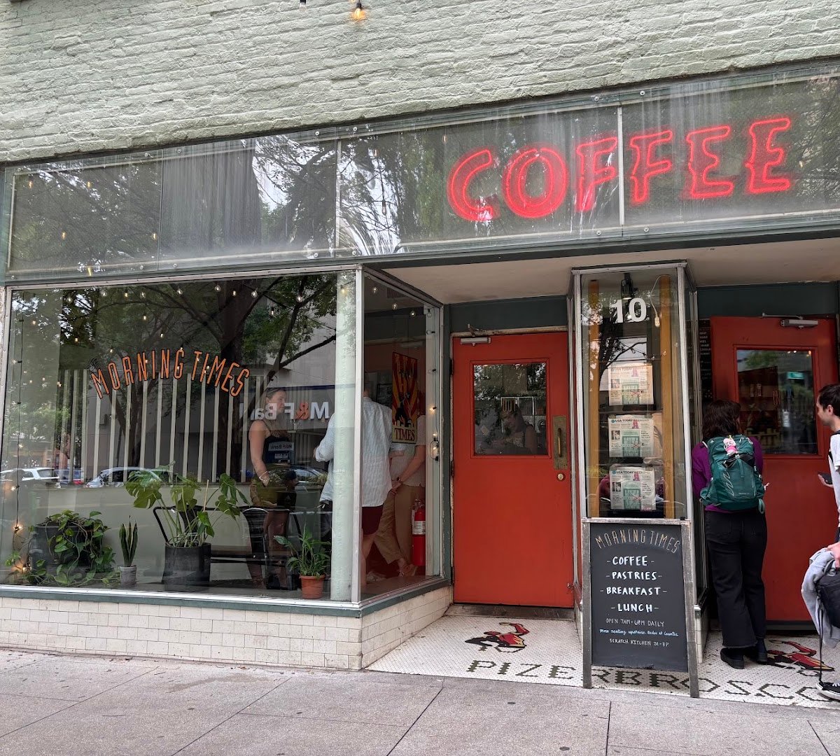 Storefront of Morning Times, specialty coffee shop in Raleigh-Durham