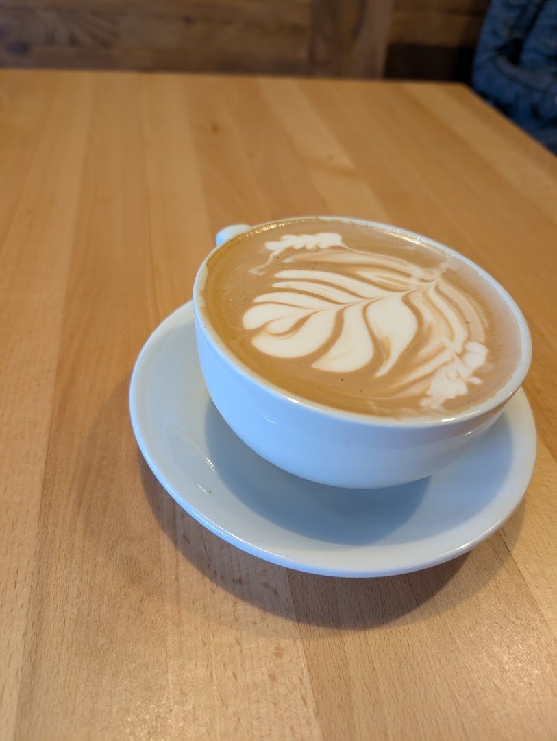 Coffee at Wildflyer Coffee, specialty coffee shop in Minneapolis