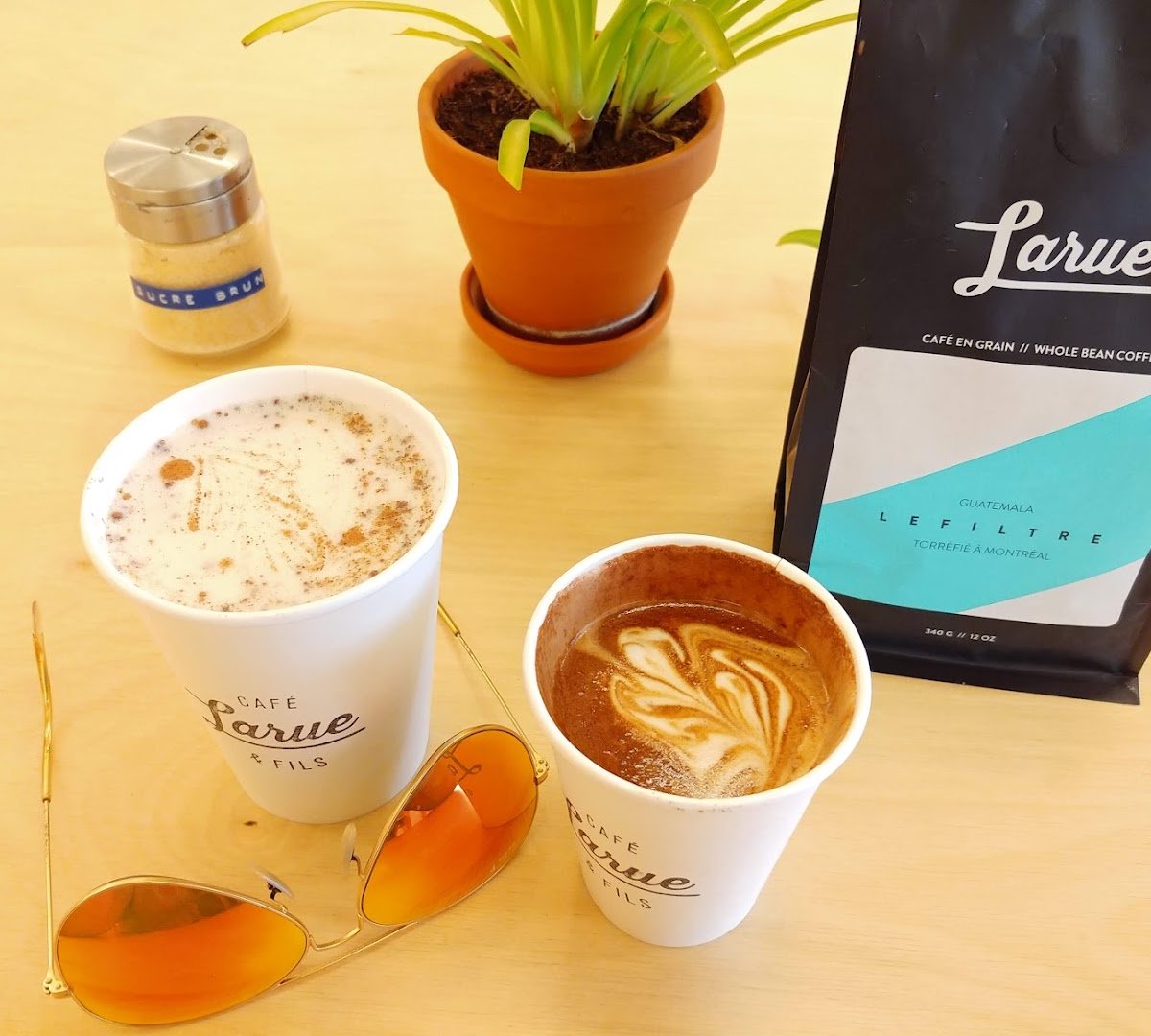 Coffee at Café Larue, specialty coffee shop in Montreal