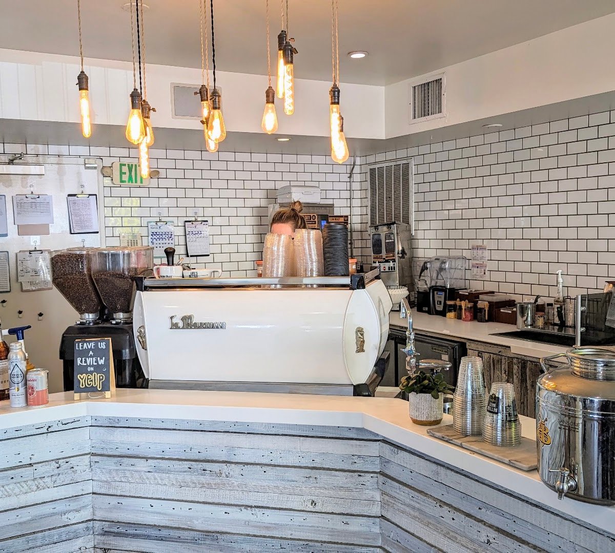 Interior of Better Buzz Coffee Mission Beach, specialty coffee shop in San Diego