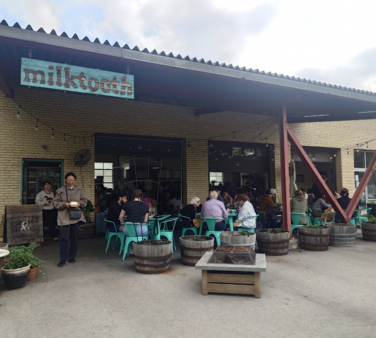 Storefront of Milktooth, specialty coffee shop in Indianapolis