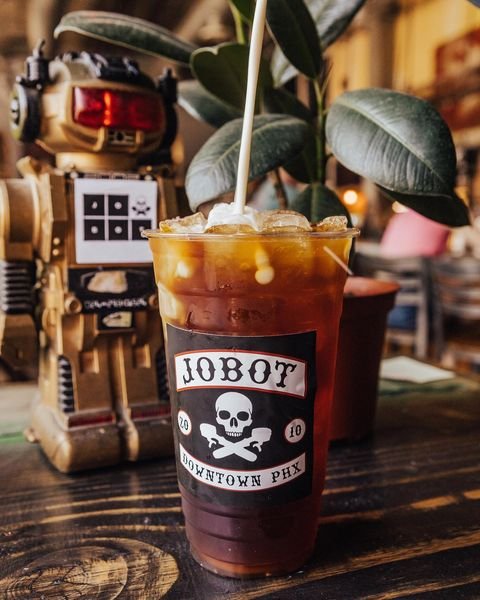 Coffee at Jobot Coffee & Bar, specialty coffee shop in Phoenix