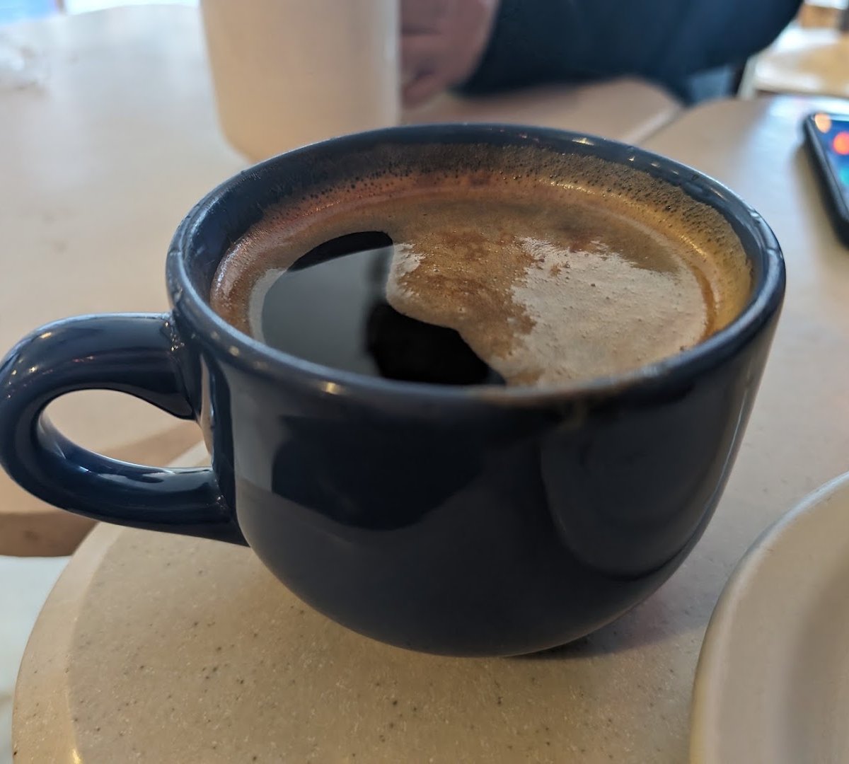Coffee at Blue Line Coffee, specialty coffee shop in Omaha