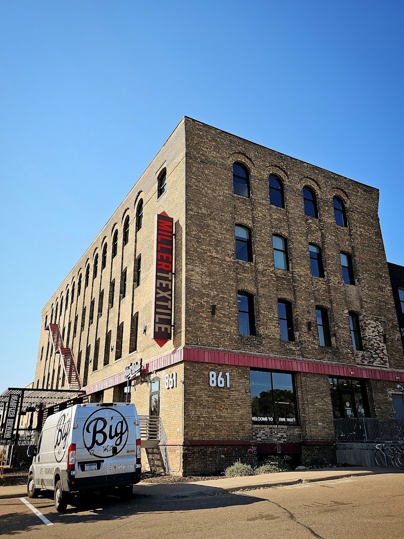 Storefront of Five Watt Coffee, E. Hennepin, specialty coffee shop in Minneapolis