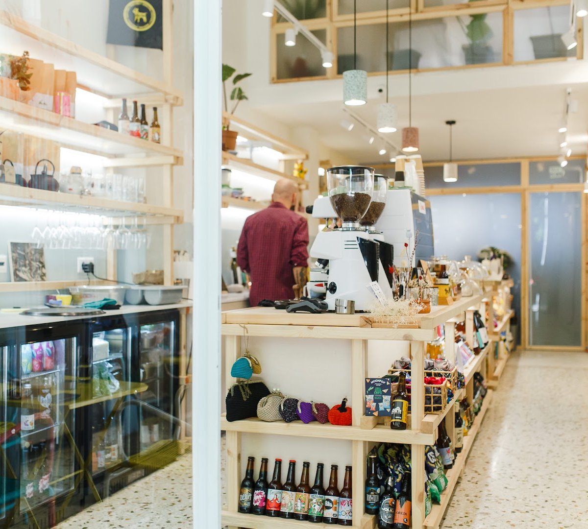 Interior of Santo Belto, specialty coffee shop in Athens