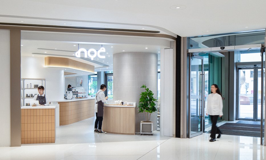 Interior of noc, specialty coffee shop in Hong Kong