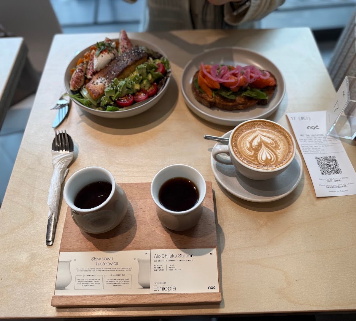 Coffee at noc, specialty coffee shop in Hong Kong
