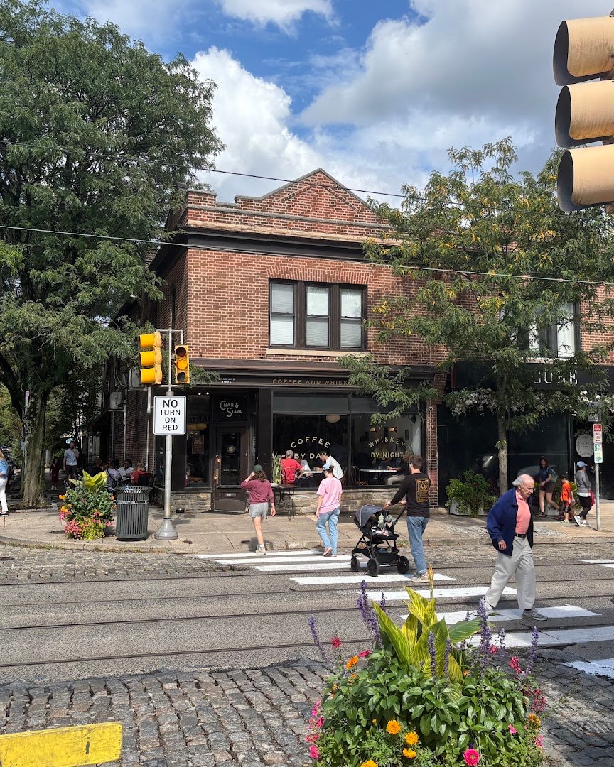 Storefront of Char & Stave, specialty coffee shop in Philadelphia