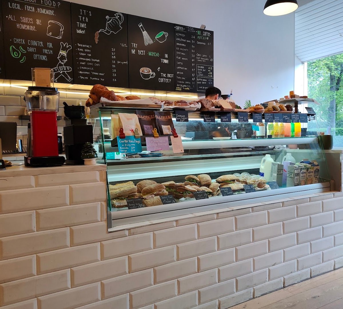 Interior of Meh., specialty coffee shop in Edinburgh