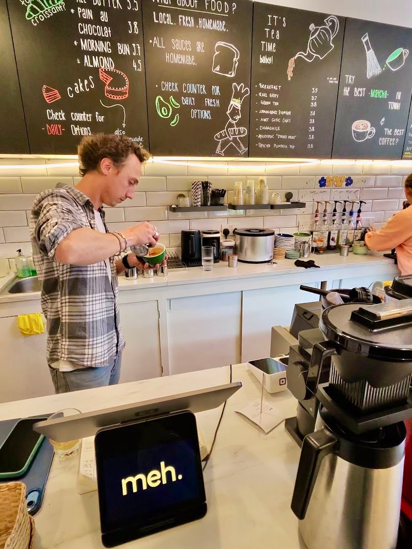 Interior of Meh., specialty coffee shop in Edinburgh