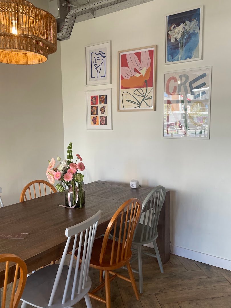 Interior of The frame coffee, specialty coffee shop in Warsaw