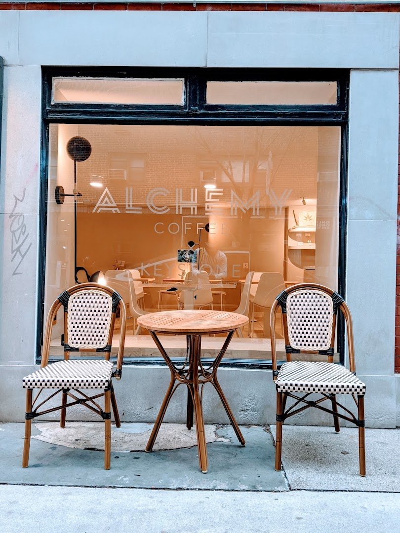 Storefront of Alchemy Coffee, specialty coffee shop in Philadelphia