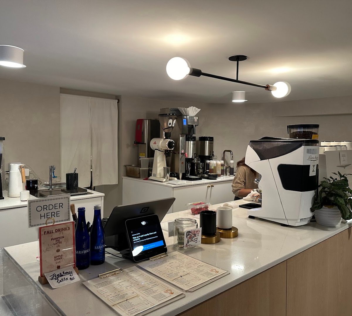 Interior of Alchemy Coffee, specialty coffee shop in Philadelphia