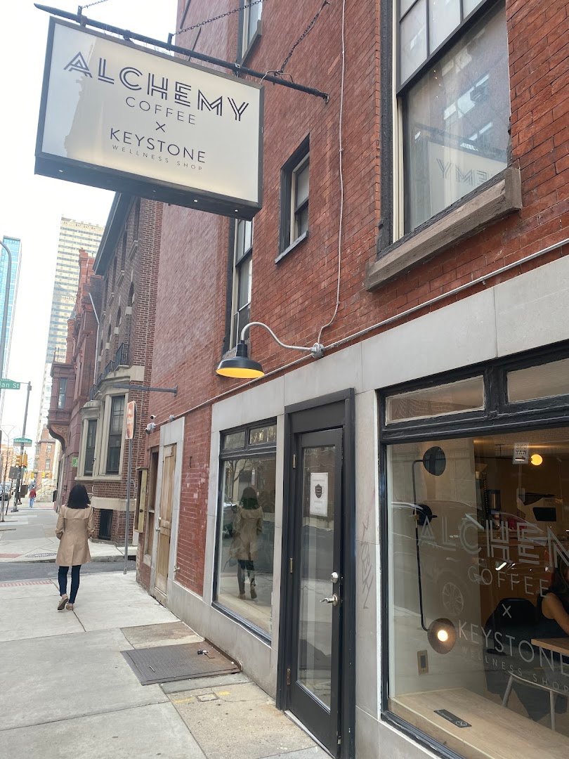 Storefront of Alchemy Coffee, specialty coffee shop in Philadelphia