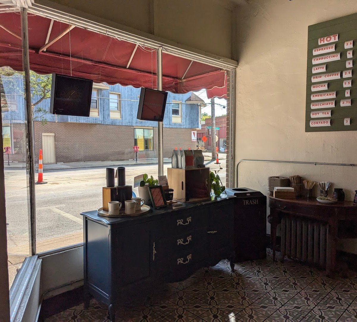 Interior of Propaganda Coffee, specialty coffee shop in Cleveland