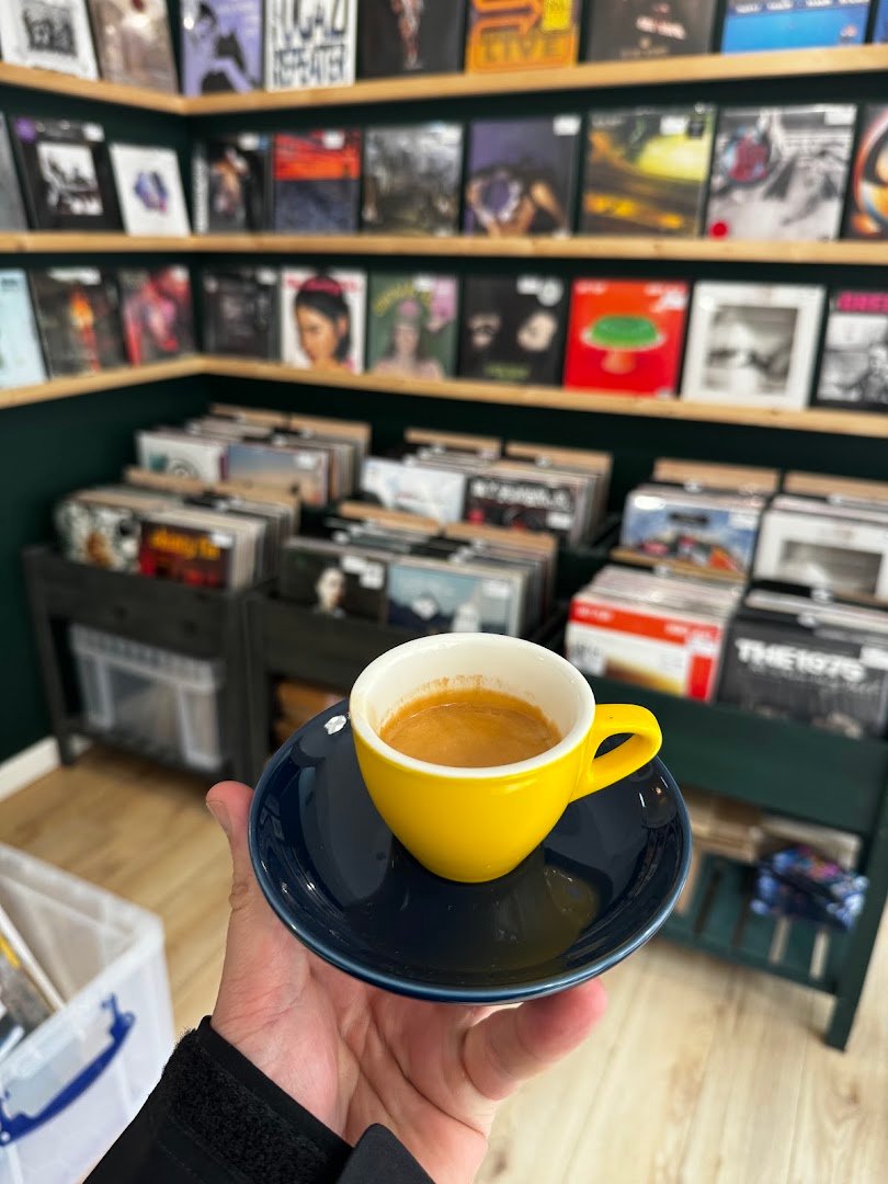 Coffee at Slow Progress Records & Coffee, specialty coffee shop in Edinburgh