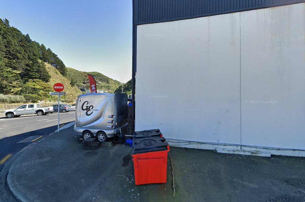 Storefront of Garth Eddy Coffee Wagon, specialty coffee shop in Wellington