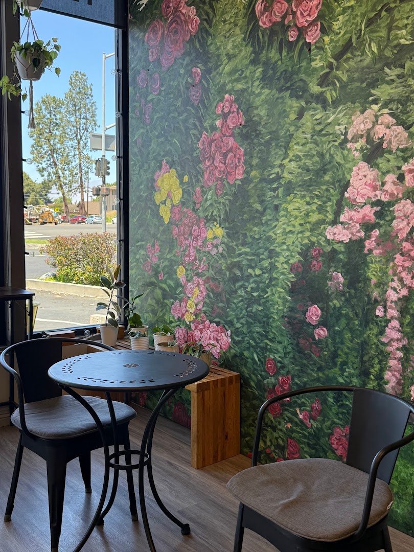 Interior of JAVA GARDEN, specialty coffee shop in San Diego