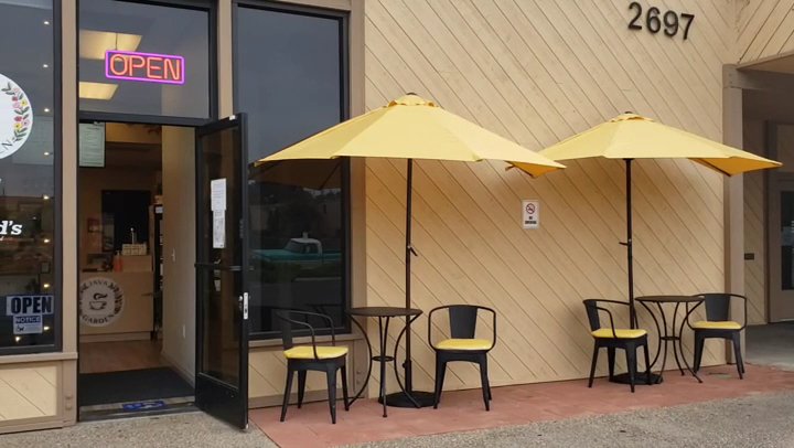 Storefront of JAVA GARDEN, specialty coffee shop in San Diego
