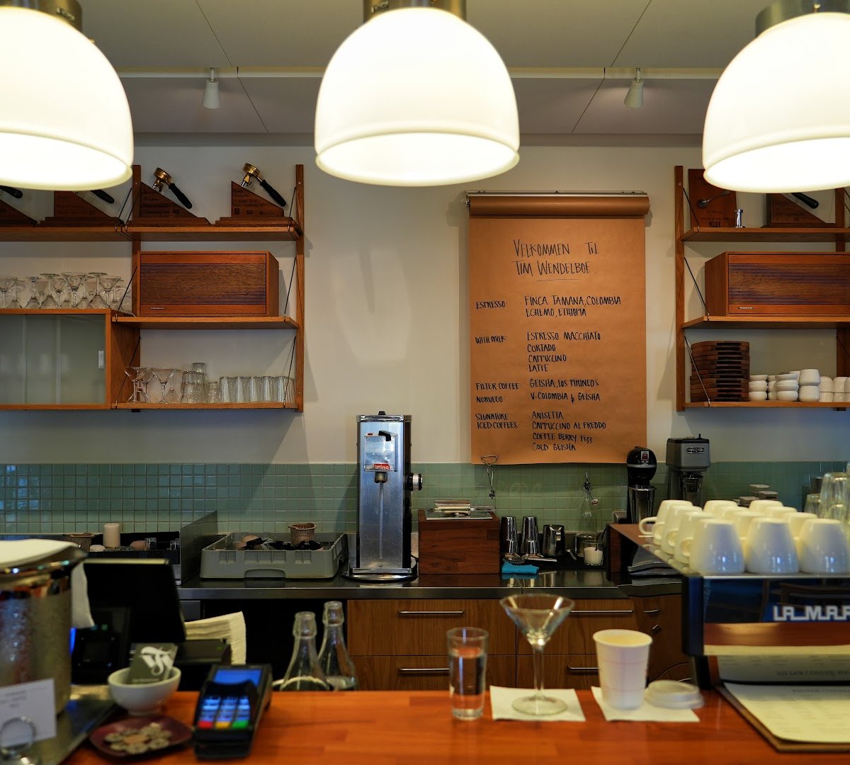 Interior of Tim Wendelboe, specialty coffee shop in Oslo