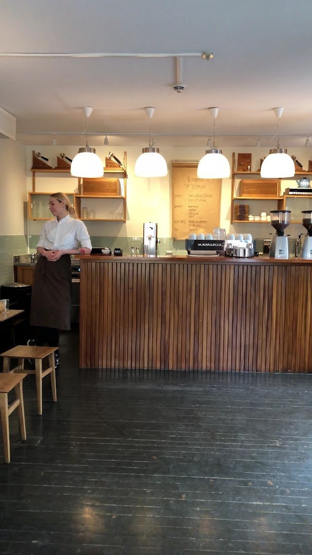Interior of Tim Wendelboe, specialty coffee shop in Oslo