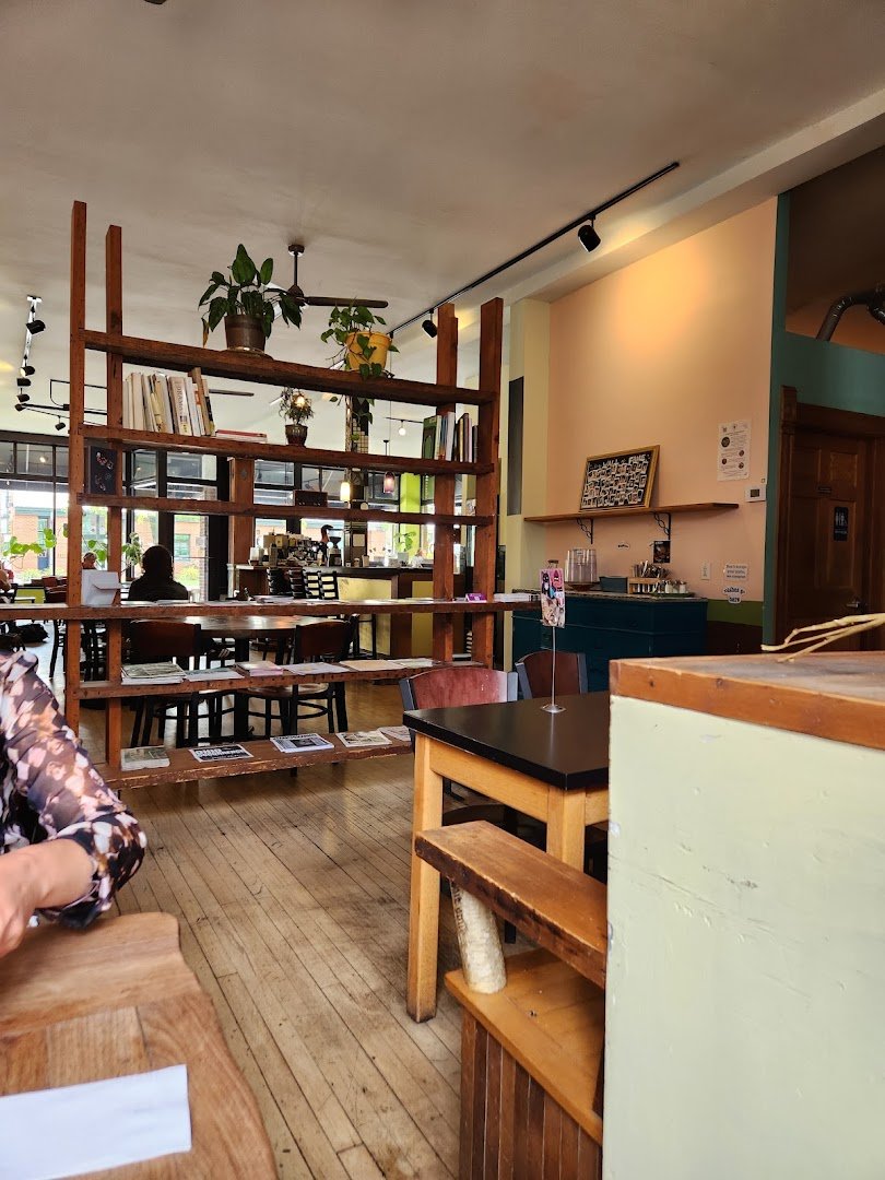 Interior of the root cafe, specialty coffee shop in Cleveland
