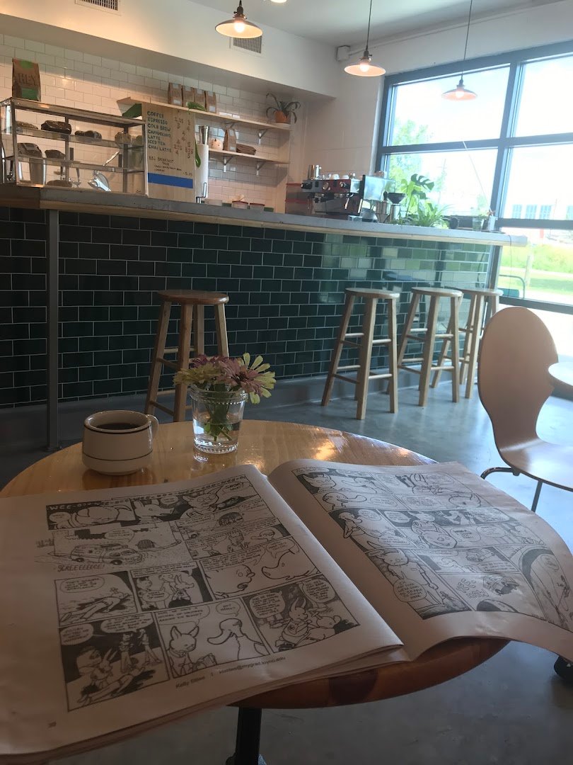 Interior of HEY Coffee Co., specialty coffee shop in New Orleans