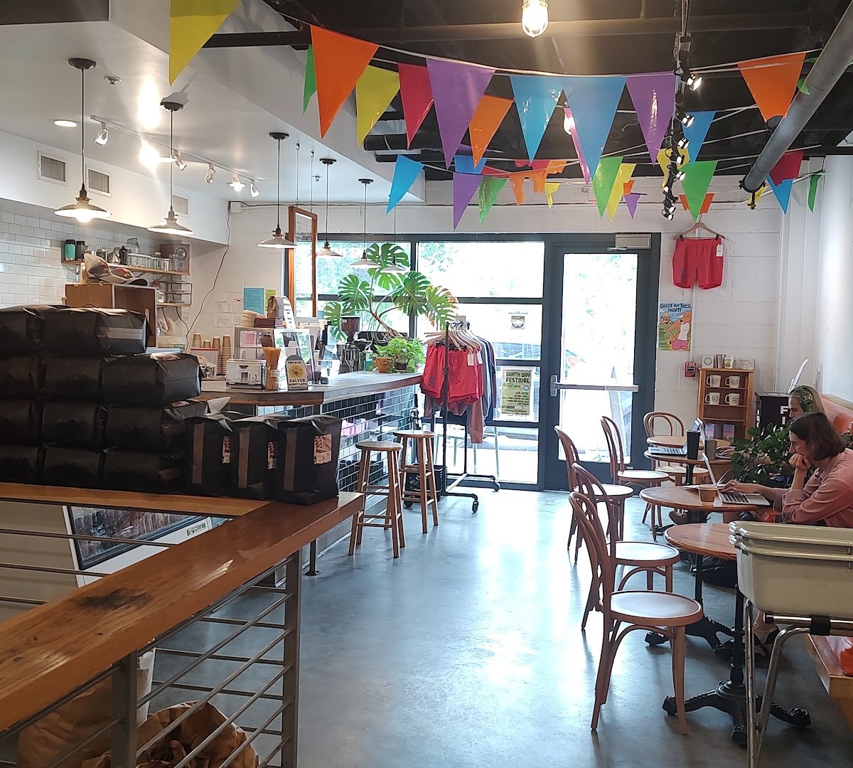 Interior of HEY Coffee Co., specialty coffee shop in New Orleans