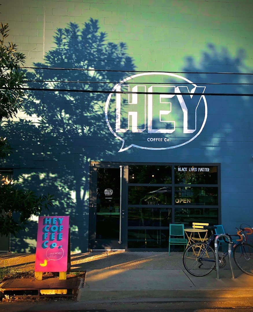 Storefront of HEY Coffee Co., specialty coffee shop in New Orleans