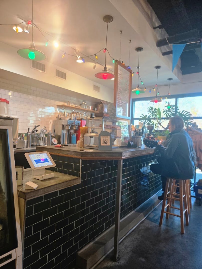 Interior of HEY Coffee Co., specialty coffee shop in New Orleans