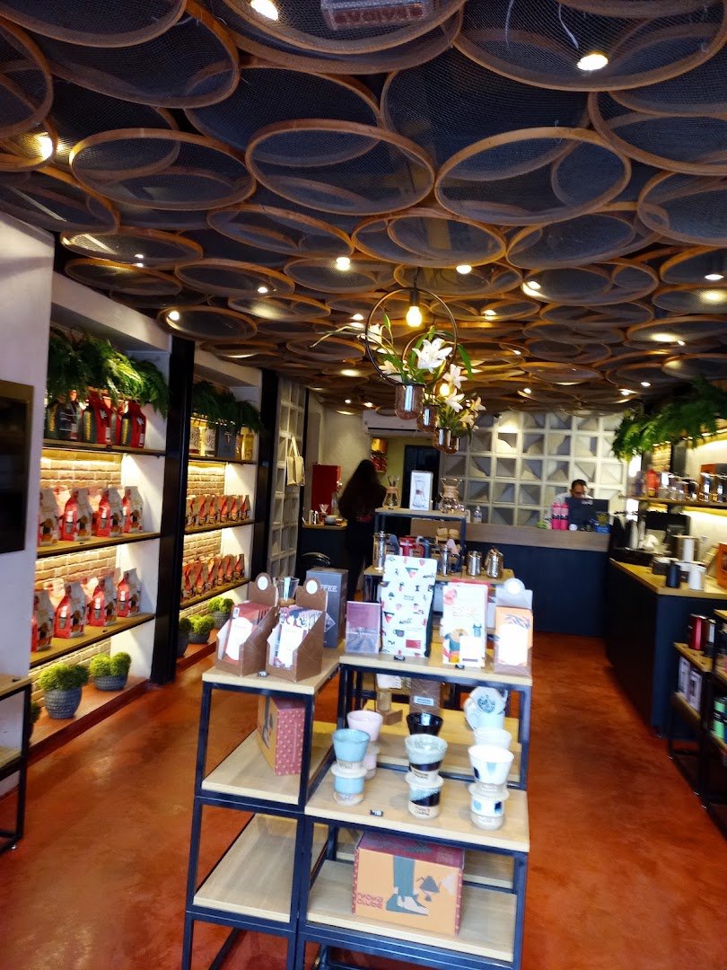 Interior of Moka Clube, specialty coffee shop in São Paulo