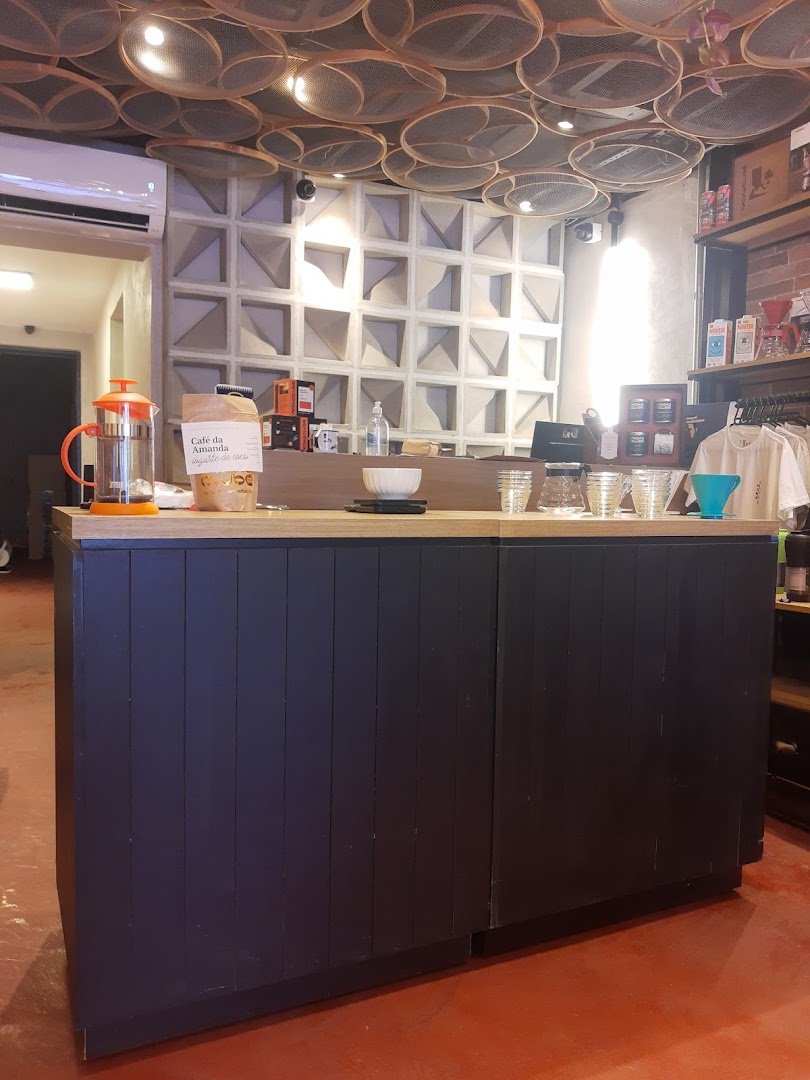 Interior of Moka Clube, specialty coffee shop in São Paulo