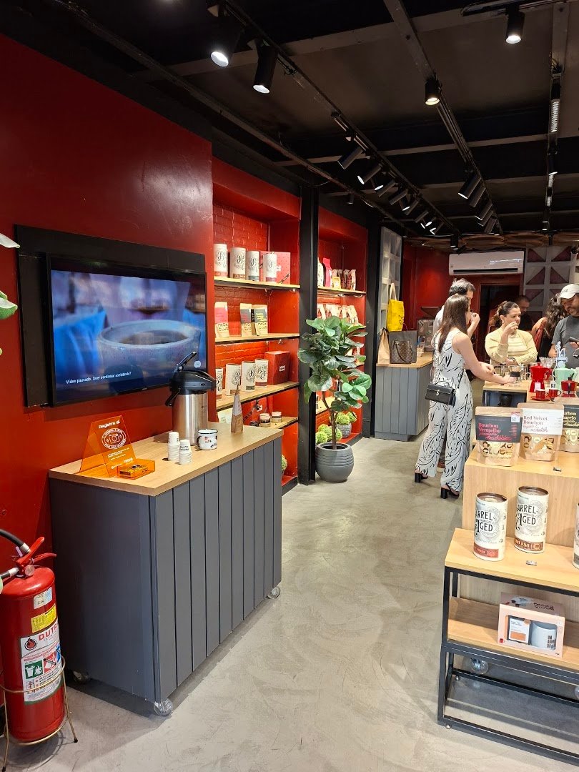 Interior of Moka Clube, specialty coffee shop in São Paulo