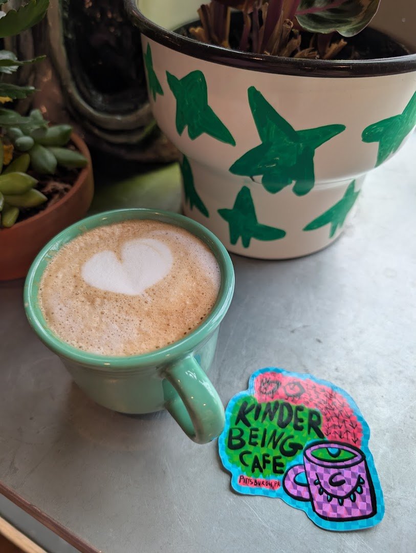 Coffee at Kinder Being Cafe, specialty coffee shop in Pittsburgh