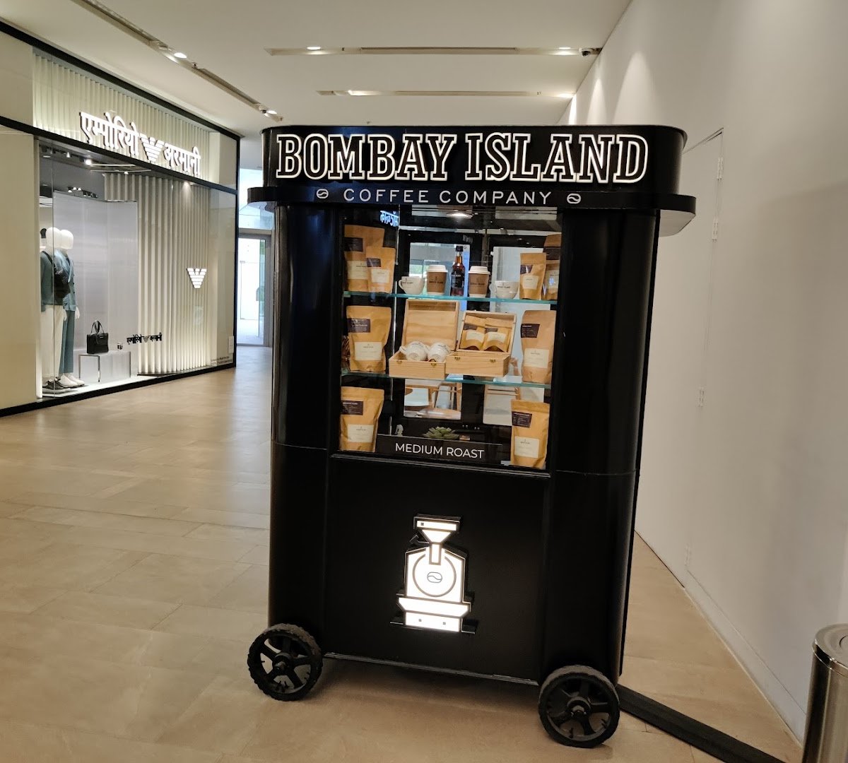 Storefront of Bombay Island, specialty coffee shop in Mumbai