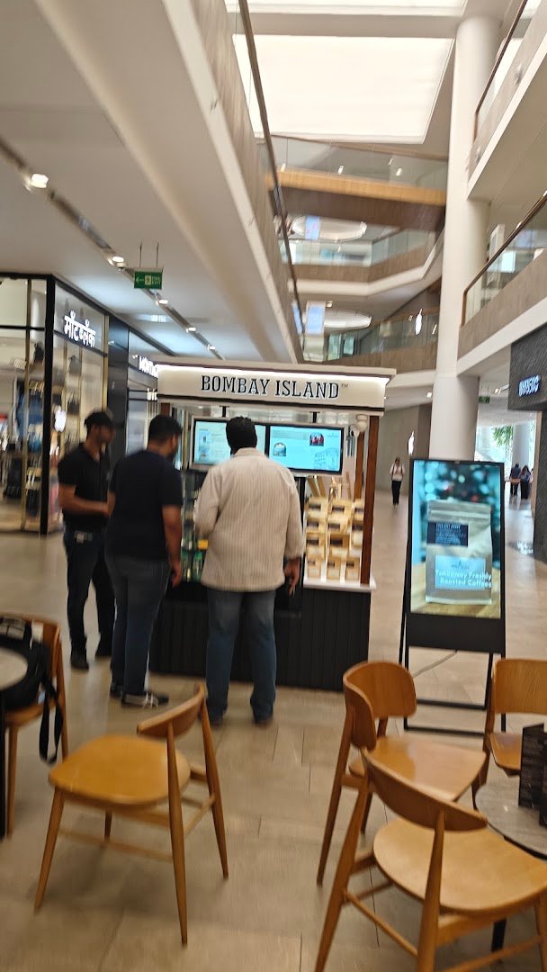 Interior of Bombay Island, specialty coffee shop in Mumbai
