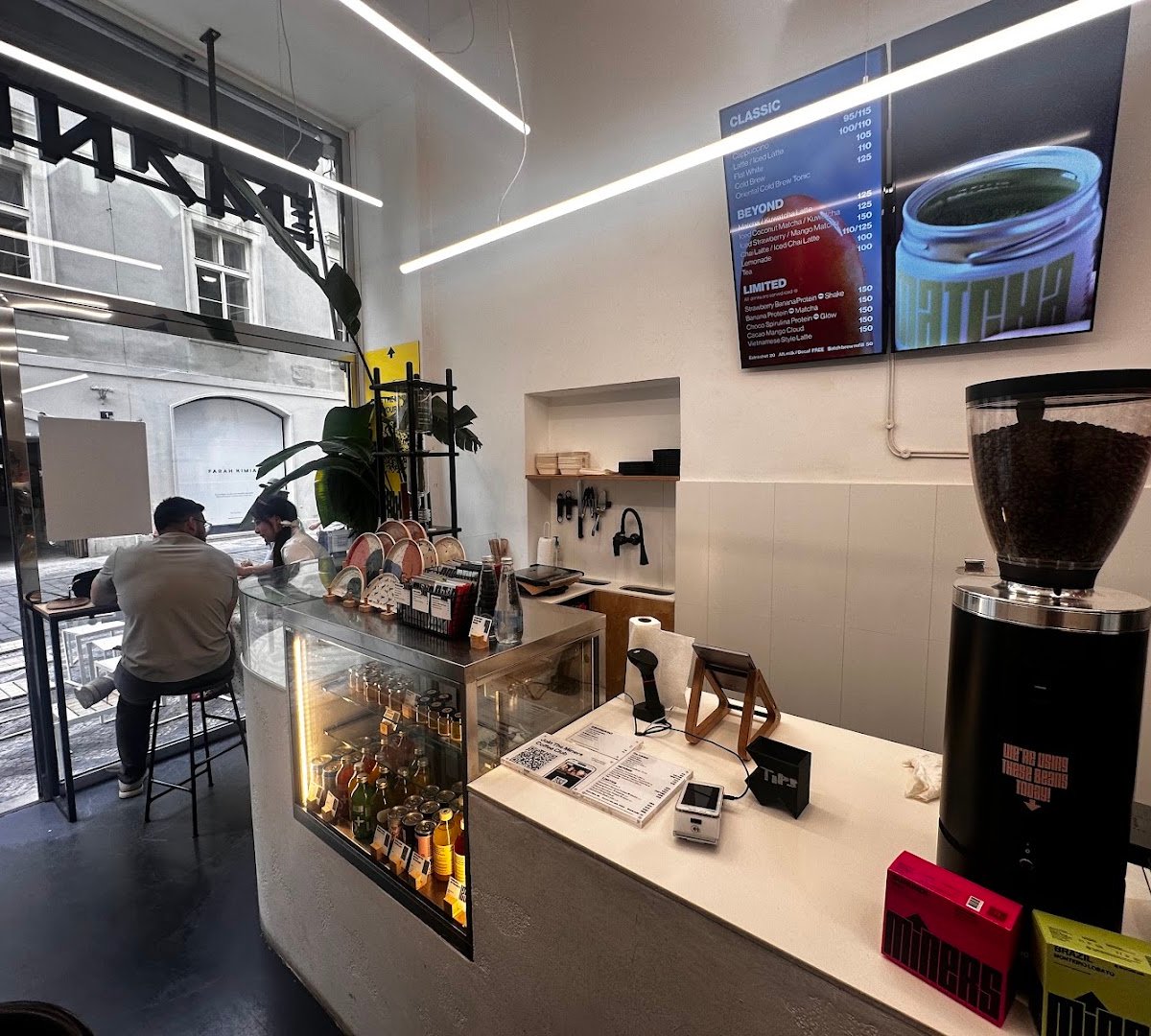 Interior of The Miners Coffee Old Town, specialty coffee shop in Prague