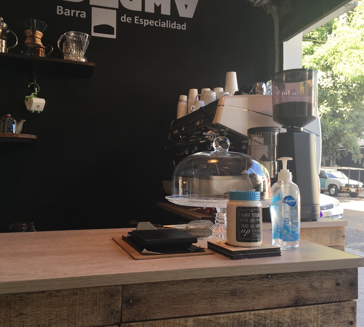 Interior of Paradigma Café, specialty coffee shop in Mexico City