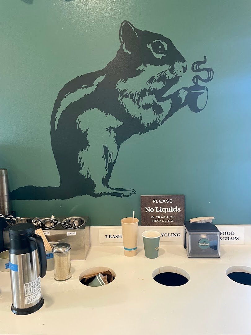 Interior of Woodland Baking and Coffee, specialty coffee shop in Stowe