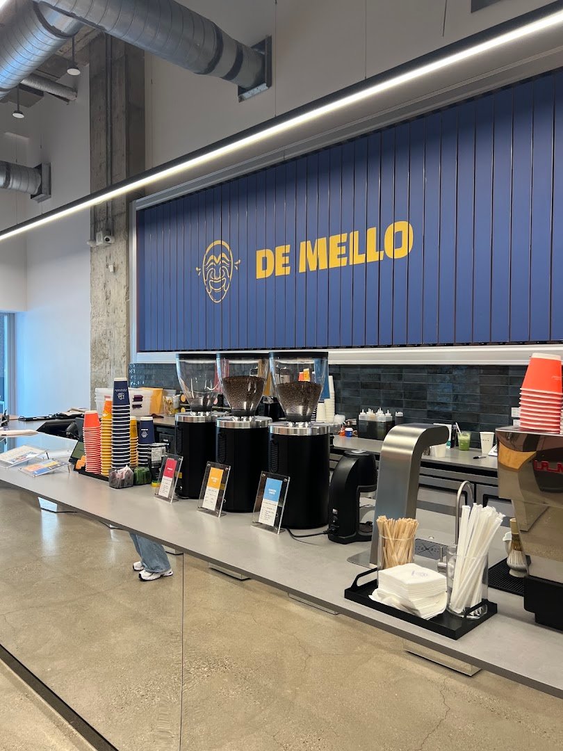 Interior of De Mello Coffee, specialty coffee shop in Toronto