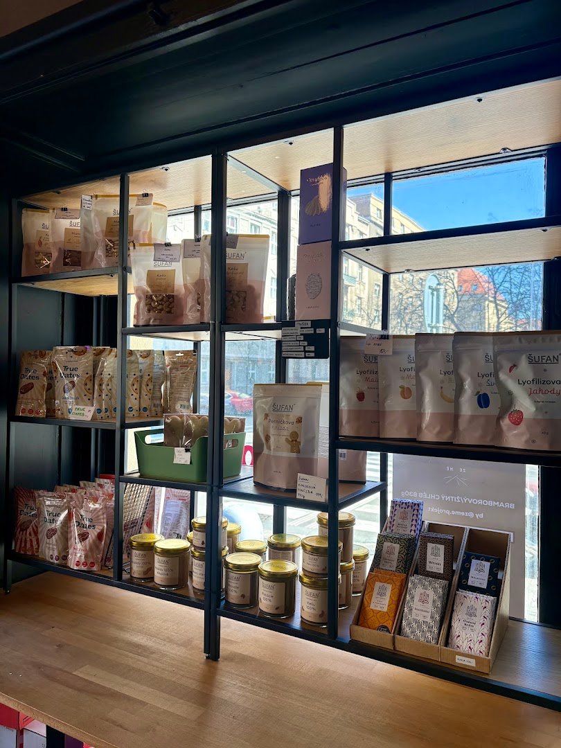 Interior of Mugshot Coffee, specialty coffee shop in Prague