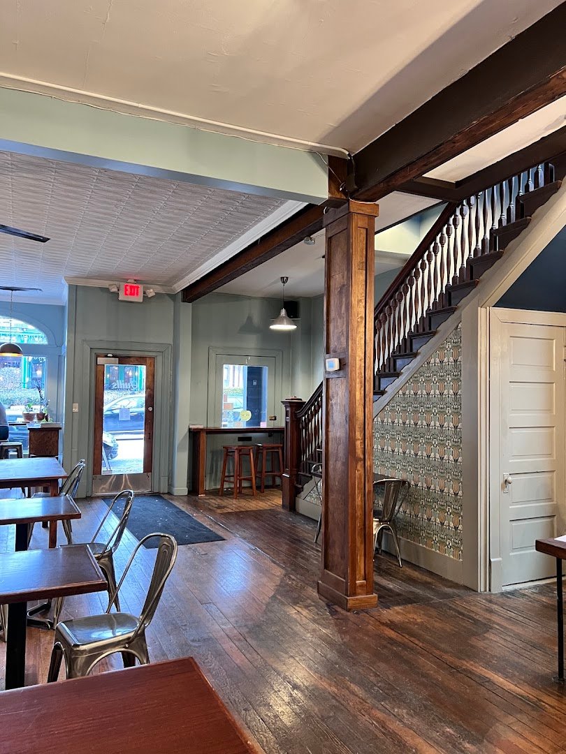 Interior of Quills Coffee, specialty coffee shop in Louisville