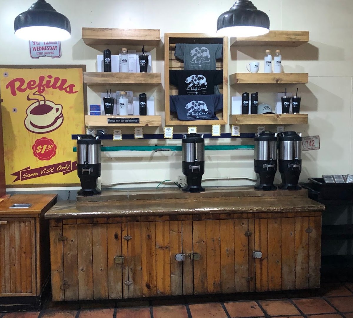 Interior of Daily Grind, specialty coffee shop in Santa Barbara