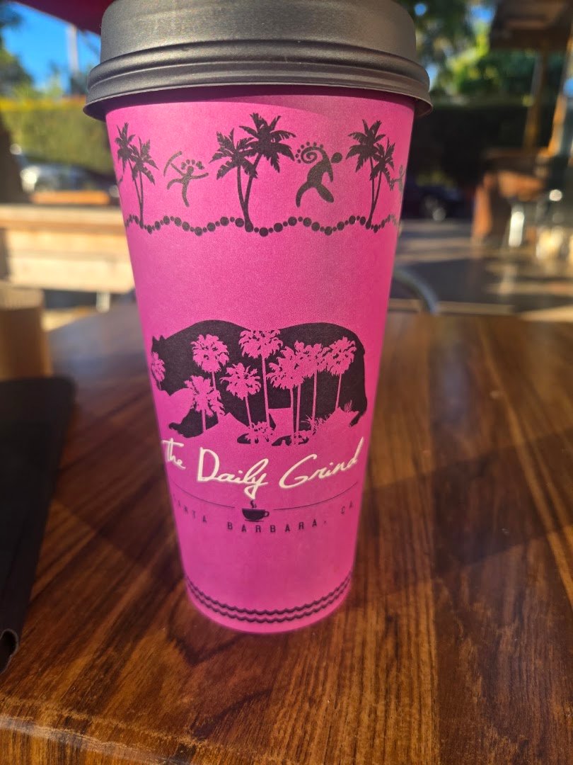 Coffee at Daily Grind, specialty coffee shop in Santa Barbara