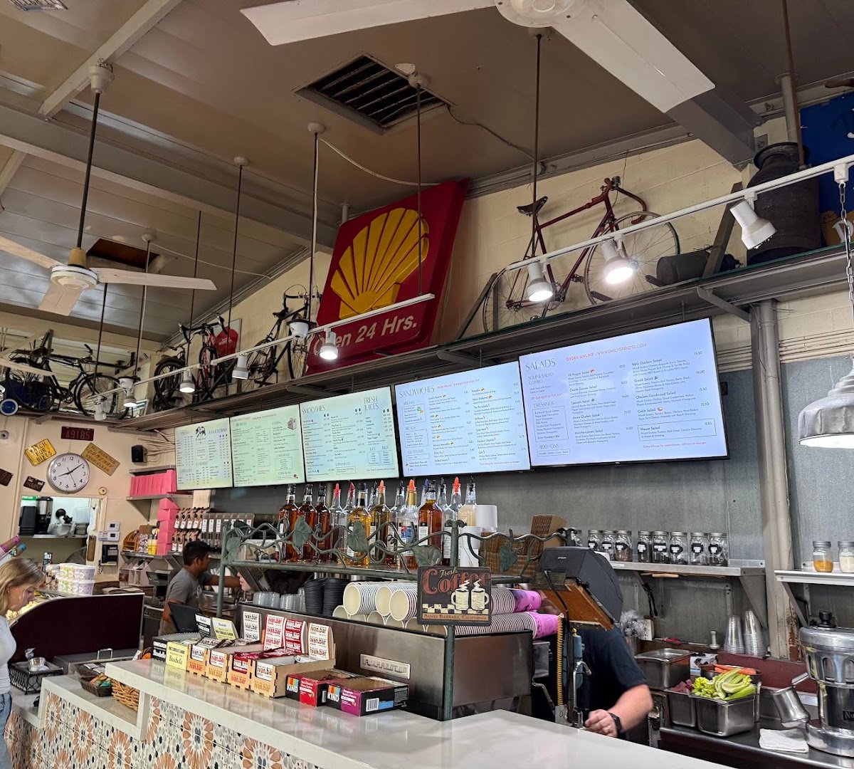 Interior of Daily Grind, specialty coffee shop in Santa Barbara