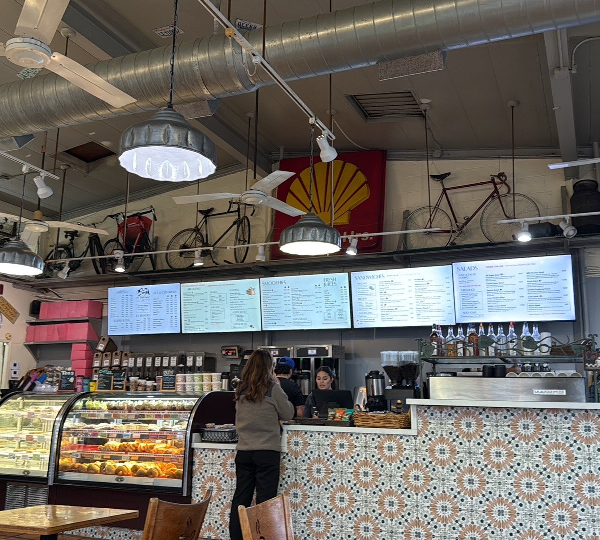 Interior of Daily Grind, specialty coffee shop in Santa Barbara