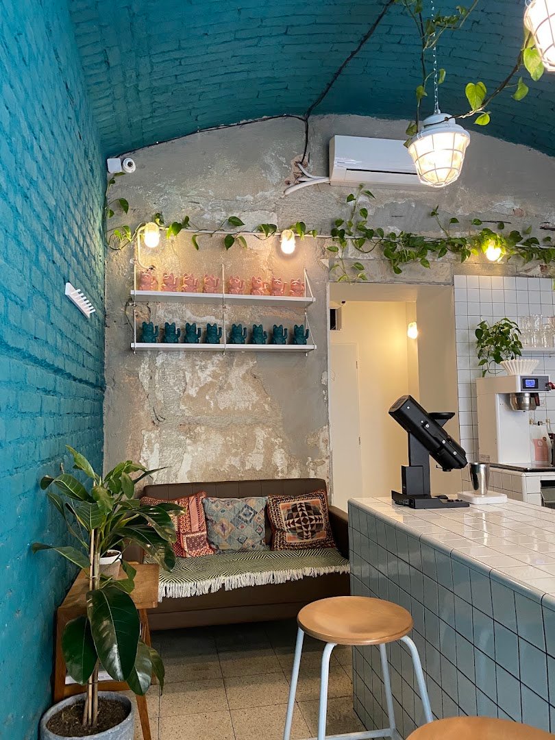 Interior of format.coffee, specialty coffee shop in Prague