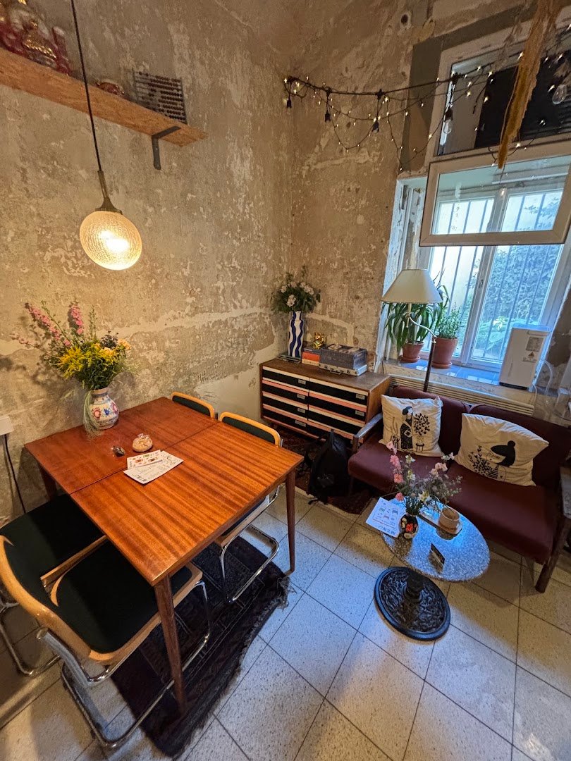 Interior of format.coffee, specialty coffee shop in Prague